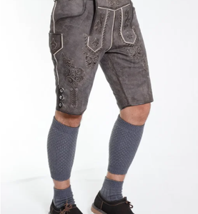 Trachten Short Lederhosen Classique Noir Pour Hommes Cuir de Haute Qualité pour hommes - Product Image 3