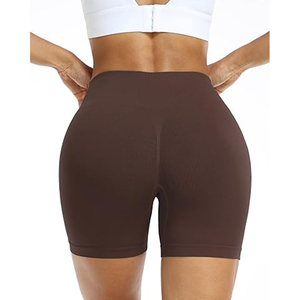 Venta al por mayor de pantalones cortos de Yoga de secado rápido para mujer, ligeros, transpirables, elegantes, cómodos, pantalones cortos de yoga para mujer con logotipo personalizado - Product Image 5