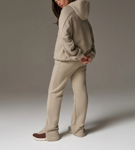 Conjunto Deportivo de Invierno para Mujer, Venta al Por Mayor de Fábrica, 100% Algodón, Ligero, Transpirable, con Impresión de Logotipo Personalizado - Product Image 2