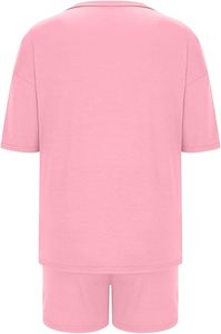 Ensemble short 2 pièces pour femmes décontracté à la mode été 2025 t-shirt à manches courtes et short ensemble de survêtement OEM sur mesure Pakistan - Product Image 4