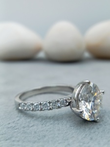 Custom Fancy Solitaire Engagement Wedding Party Ring VVS Diamond 100% Satisfaction Guaranteed 14k 18k Gold 925 Silver GIA - Product Image 2