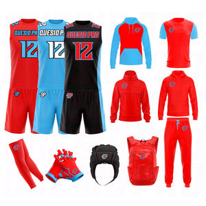 Fabricant OEM de haute qualité, ensembles de maillots de football 7v7, forfaits promotionnels, uniformes d'équipe, nom et numéro d'équipe personnalisés, sacs, ensembles de compression - Product Image 1