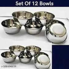 Ensemble de bol de vaisselle métallique avec une taille et un design personnalisés utilisés dans les ustensiles de cuisine de qualité supérieure et purement faits à la main - Product Image 4