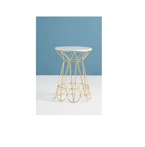 真鍮大理石テーブル屋内ガーデンコーヒーテーブルソファサイズ花瓶装飾真鍮大理石テーブル