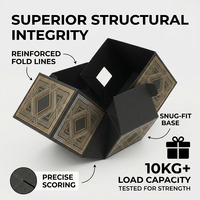 Boîte à bijoux en papier rigide personnalisée avec logo, emballage cadeau de luxe