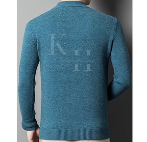 Pull-over en tricot doux en laine mélangée pour hommes pour l'automne et l'hiver respirant et chaud avec logo personnalisé et support OEM - Product Image 5