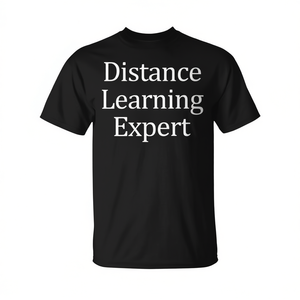 Camiseta de experto en aprendizaje a distancia, unisex, para adultos, de algodón negro - Product Image 2