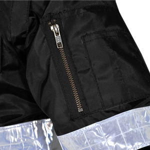 Chaqueta reflectante de alta visibilidad, ropa de seguridad reflectante, ropa de trabajo, uniforme de seguridad, chaqueta de seguridad de invierno de manga extraíble - Product Image 4