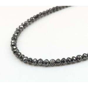 Perles de diamant facettées gris foncé 100 % naturelles, diamants en vrac pour bijoux de Noël, collier étincelant, idée cadeau - Product Image 1