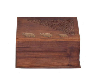 กล่องเครื่องประดับทำด้วยมือสุดหรูกล่องไม้แกะสลักลายดอกไม้ทันสมัยสำหรับจัดเก็บเครื่องประดับและเหรียญไอเดียของขวัญ - Product Image 5