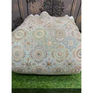 Thêu georgette vải đa màu sắc thêu Công việc sử dụng sherwani lahenga vải ưa thích vải Chiều rộng 54 Fancy Fab - Product Image 1