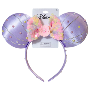 H.E.R ACCESORIOS Con licencia Disney Minnie Mouse Princesa Orejas Disfraz Diadema con lazo y orejas de personaje Arco colorido Edades 3 + - Product Image 1