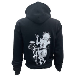 เสื้อฮู้ดพิมพ์ลายพัฟสำหรับผู้ชายโอเวอร์ไซส์เสื้อสเวตเชิ้ตมีฮู้ดแบบสวมหัวแนวสตรีทโอเวอร์ไซส์กำหนดโลโก้3D ได้เอง - Product Image 2