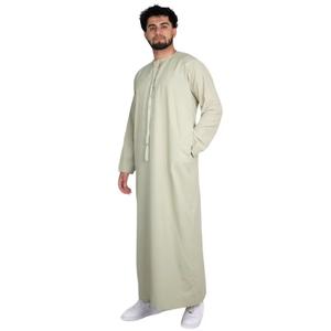 Nouvelle conception 2025, Jubba Thawb pour enfants en coton respirant et léger, broderie unie, pour l'Aïd, les mariages, la mosquée, les occasions religieuses - Product Image 2