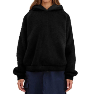 Vente en gros de sweat à capuche personnalisé pour femme, grande taille, en tissu polaire respirant, teint en pièce, style streetwear vintage, motif ours, coupe décontractée, collection automne - Product Image 4