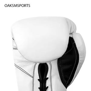 Alta calidad 2025 último logotipo personalizado colores ligeros guantes de boxeo de encaje suave OEM guantes de lucha de alta calidad de cuero - Product Image 5