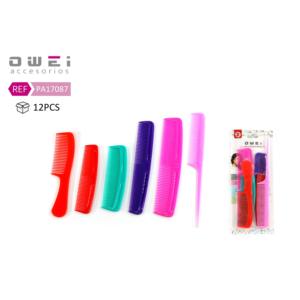 ชุดหวีแบน6ชิ้นหลากสไตล์เพื่อการใช้งานที่หลากหลาย - Product Image 1