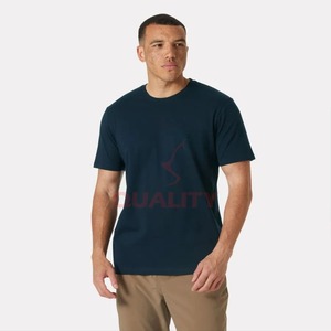 Camiseta de algodón de primera calidad, impresión de logotipo personalizado, estilo urbano, camiseta básica de moda, servicio OEM, suministro al por mayor, tejido suave y duradero - Product Image 1