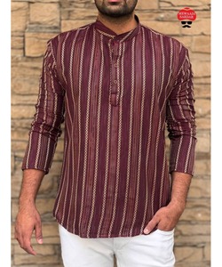 Algodón pakistaní AchkanBandhgalaSherwani Kurta Set para hombres en elegante tela de boda con cuello botón cadena estilo Pathani - Product Image 2
