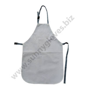 Delantal de soldadura de cuero partido resistente al calor y duradero hecho a mano de grano completo - Product Image 5