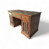 Bureau de direction personnalisé en bois massif, style traditionnel et moderne, convertible, mobilier de bureau de qualité supérieure, fabriqué à partir de bois de bateau recyclé