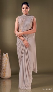 Bereit, Saree aus importiertem Stoff mit vollständig genähter Designer bluse für Frauen zu tragen Großhandel Shop USA Shari Sari für Mädchen
