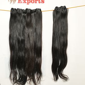 ผมมนุษย์แท้แบบไม่ผ่านกระบวนการ 32 นิ้ว จากบราซิล อินเดีย และวัดต่างๆ  แบบตรง สีดำ  จัดเรียงเกล็ดผม สำหรับส่งออก - Product Image 3