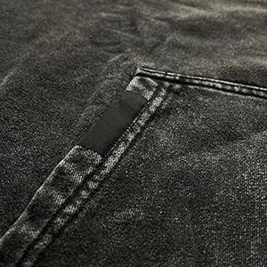 Sudaderas con capucha de gran tamaño de algodón 100% de peso pesado para hombre, sudaderas con capucha lavadas Vintage de tela genuina al por mayor, sudaderas con capucha de lavado ácido de gran calidad - Product Image 3