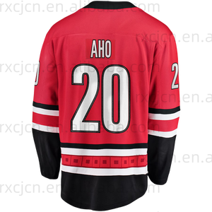 Toptan 2025 özel işlemeli buz hokeyi Jersey #20 Aho #24 Jarvis #37 Svechnikov #74 Slavin üniforma prim hokey giyim - Product Image 2