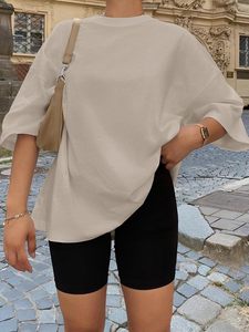 T-shirts d'été en coton pour femmes OEM Short Sleeve Custom Design Tee Top for Women Casual Clothing - Product Image 5