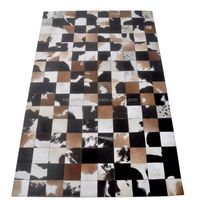 Eleganter moderner Rindsleder teppich echtes Haar auf Kuhhaut Leder Premium bestickter Teppich für Wohnzimmer Bulk Sale