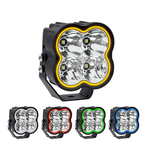 Luz LED RGB de 4 pulgadas para montaje en pilar Ditch A, capó, camión, Jeep, UTV, ATV, Tacoma, Bronco, Polaris RZR, Pro Can-Am X3, todoterreno - Product Image 1