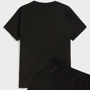 Verano diseñador personalizado Logo ropa chándal 2 camisas de dos piezas y conjunto corto hombres manga corta adultos personalizable - Product Image 6