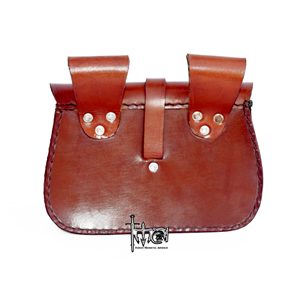 Bolsa de Cintura Rectangular de Cuero Genuino Hecha a Mano Medieval, Bolsa de Cintura de Cuero de 3-4 mm de Grosor para LARP, Vikingos, Renacimiento y Reenactamiento - Product Image 3