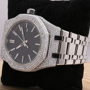 Antique Moissanite Diamond Analog <b>Watch</b> Luxury Stainless Steel Band 20mm Band Width Water Resistant <b>for</b> Formal <b>Casual</b> Wear New - Product Image 4
