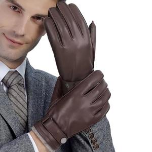 Gants en cuir de haute qualité pour hommes écran tactile pour vêtements d'hiver nouvelle mode décoration chaude des mains pour les scènes d'extérieur habillage quotidien - Product Image 2
