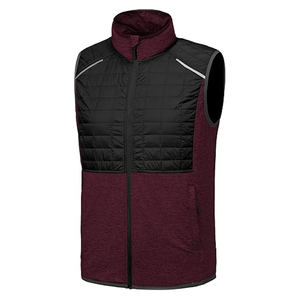 เสื้อกั๊กแจ็กเก็ตขนเป็ดลำลองสำหรับผู้ชายเสื้อบุผ้าสองชั้นมีซิประบายอากาศได้ดีสำหรับใส่ในฤดูหนาวซักด้วยสีพื้น - Product Image 5