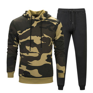 Survêtements d'hiver respirants grande taille 2 pièces à capuche unis écologiques 100 % coton sans couture imprimés personnalisés - Product Image 1