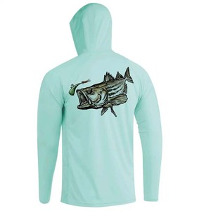 Bomber personnalisé respirant 100% coton Marlin pêche au poisson 3D Full-Snap Varsity Letterman Hoodies basics vestes OEM - Product Image 1