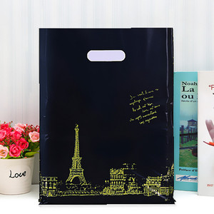 Eco Friendly Recyclable HDPE <b>Plastic</b> Reusable Tote Bags with Custom Logo Silk Screen Printed Business & Shopping Use - Product Image 1
