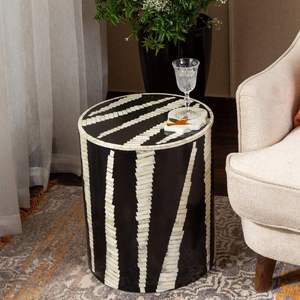 Mesa Auxiliar con Incrustaciones de Hueso, Diseño Moderno, Arte Antiguo, Muebles de Lujo Tradicionales, Color Personalizado para Dormitorio, Decoración del Hogar, Elegante - Product Image 1