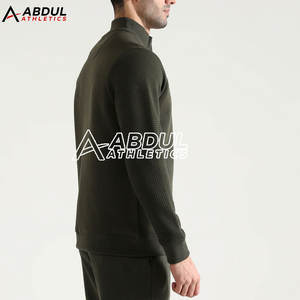 Sweat-shirt à fermeture éclair en coton mélangé personnalisé, tissu doux, tenue élégante pour l'extérieur Sweat-shirt - Product Image 6