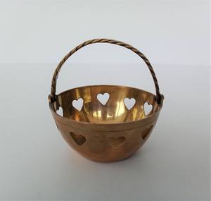 Bol à chocolat en laiton avec forme ronde hôtel coeur de coupe en laiton décoratif conception bol de fruits secs en laiton - Product Image 6