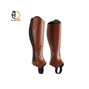 Protectores de Piernas de Cuero Vacuno para Montar a Caballo, Chaps de Cuero, Equipo Ecuestre, Calentadores de Piernas - Product Image 2