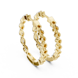 Pendientes de Aro con Moissanita Corte Marquesa, Plateados en Platino, Plata de Ley 925, Certificados GRA, Joyería Fina Clásica de Lujo para Mujer - Product Image 3