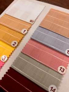 Tissu à rayures en poly coton de qualité supérieure Textile à rayures en poly coton doux au toucher Tissu d'armure à rayures en poly coton durable - Product Image 2