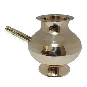 Lota de Latón Puro Vintage de Alta Calidad con Acabado Pulido para Uso en la Cocina, Artículo de Cocina Árabe Antiguo - Product Image 2