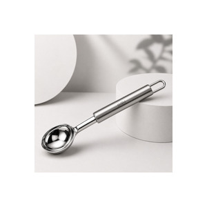 Cuillère à glace en acier inoxydable, ergonomique, pour fruits et biscuits, de qualité alimentaire, réutilisable - Product Image 1