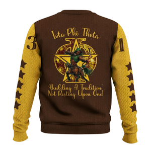 Iota Phi Theta acrílico tejido 1963 suéter Chenille letra griega pulóver fraternidad ropa invierno ropa griega - Product Image 3