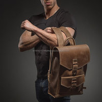 Sac à dos de voyage unisexe ALBORZ B11 en cuir véritable, design original d'usine, grande capacité, portable, géométrique personnalisé